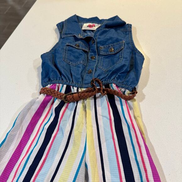 RMLA Toddler Girl 5T Striped Romper - Picture 5 of 5